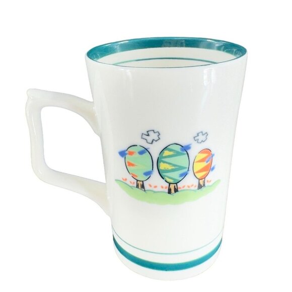 Ceramics Nari Sil Coffee Mug Cup With Whimsical Trees Ceramic Porcelain Mug VTG - Picture 14 of 14